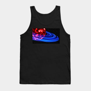 Red Planet with Gas Rings Tank Top